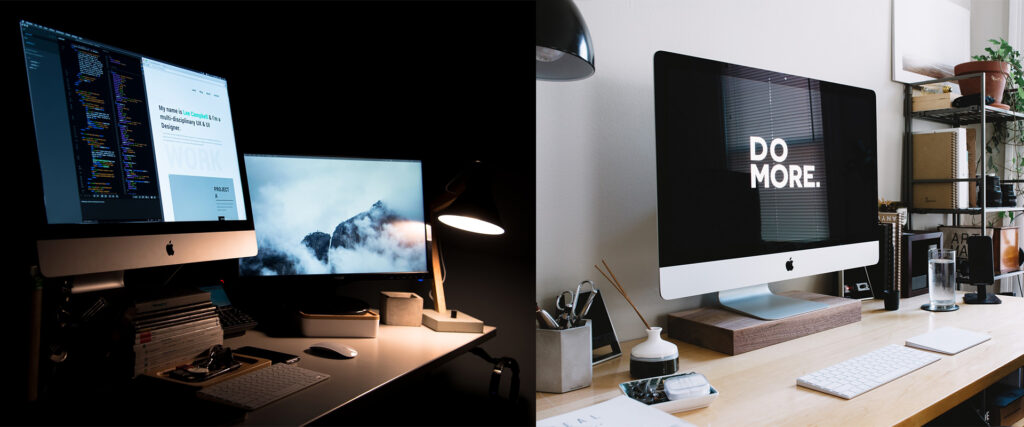 Dim vs Well-Lit Workspace Dim vs Well-Lit Workspace