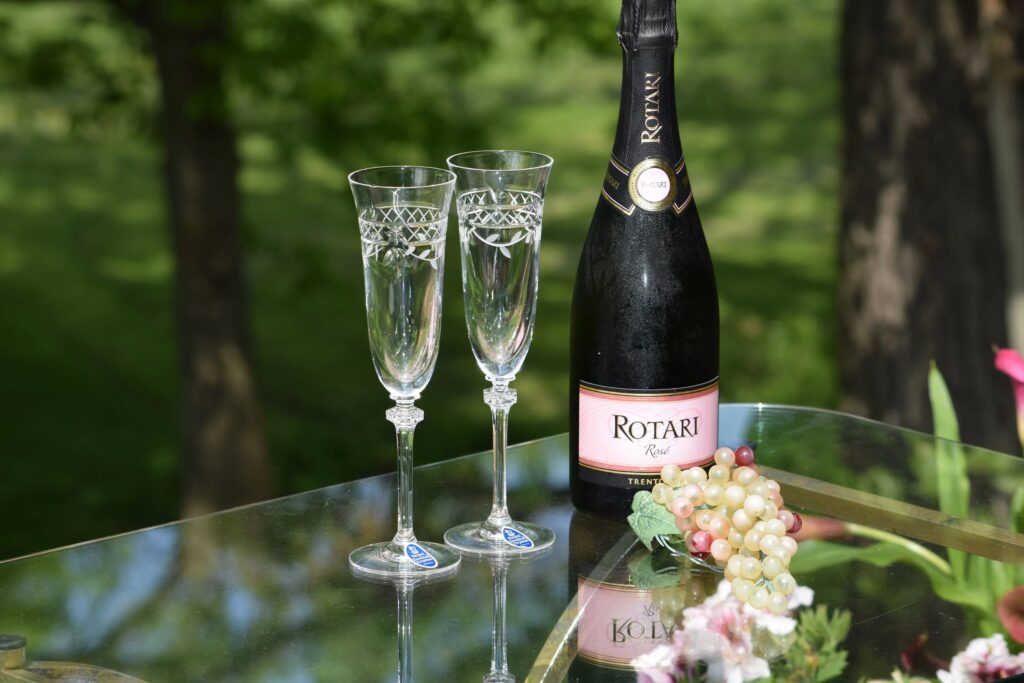 Champagne and two glass set for Newlyweds